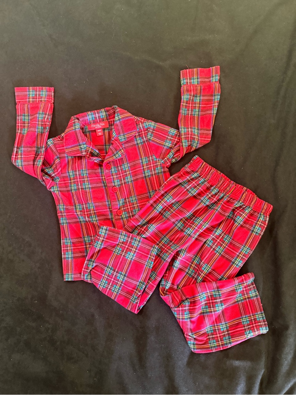 Toddler Macy's Christmas pajamas red/green plaid size 2T-3T unisex